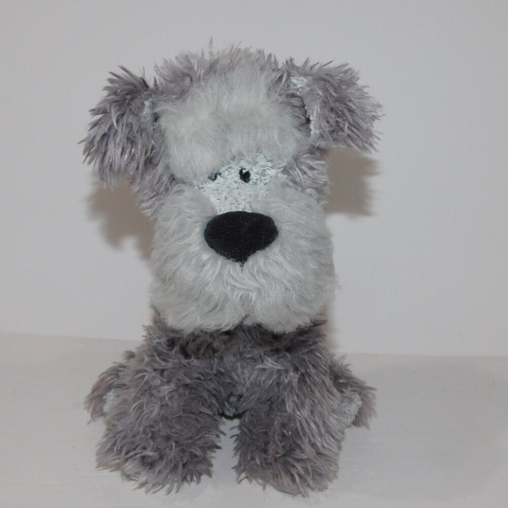 Gund Bentley Gray shaggy Wire Hair Terrier Dog Puppy 11.5"" Plush Stuffed 320585